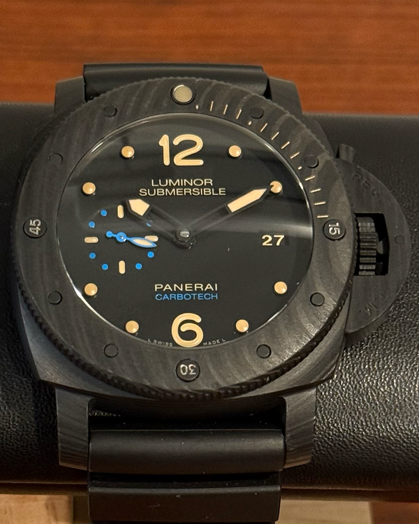 2018 Panerai Submersible 1950 3 Days Automatic 47MM Black Dial Rubber Strap (PAM00616)