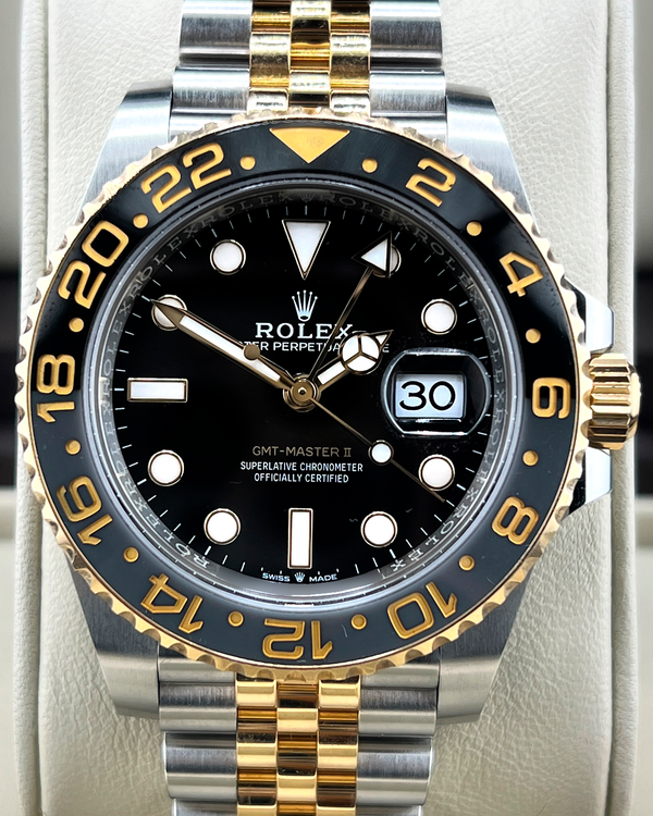 2025 Rolex GMT-Master II "Bumblebee" 40MM Black Dial Two-Tone Jubilee Bracelet (126713GRNR)