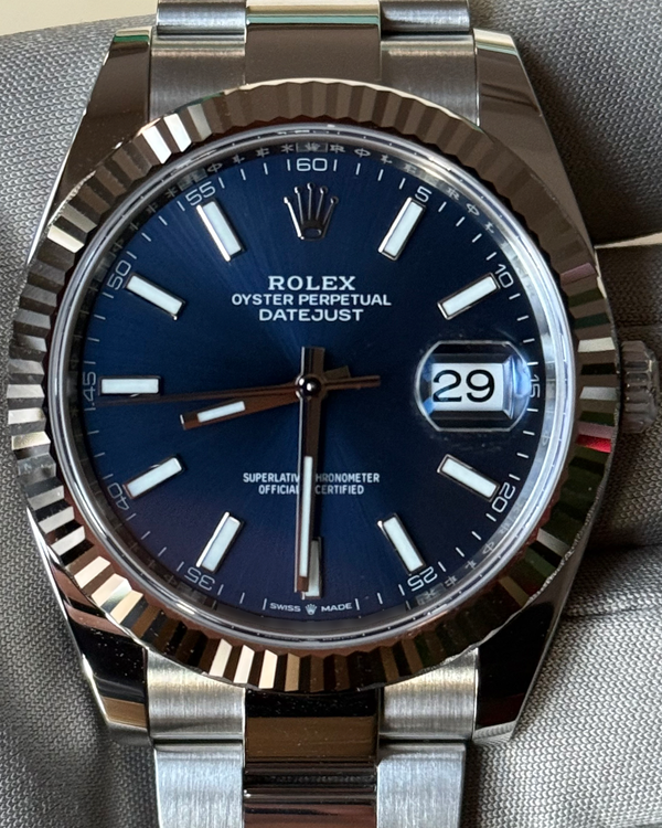 2025 Rolex Datejust 41MM Blue Dial Oyster Bracelet (126334)