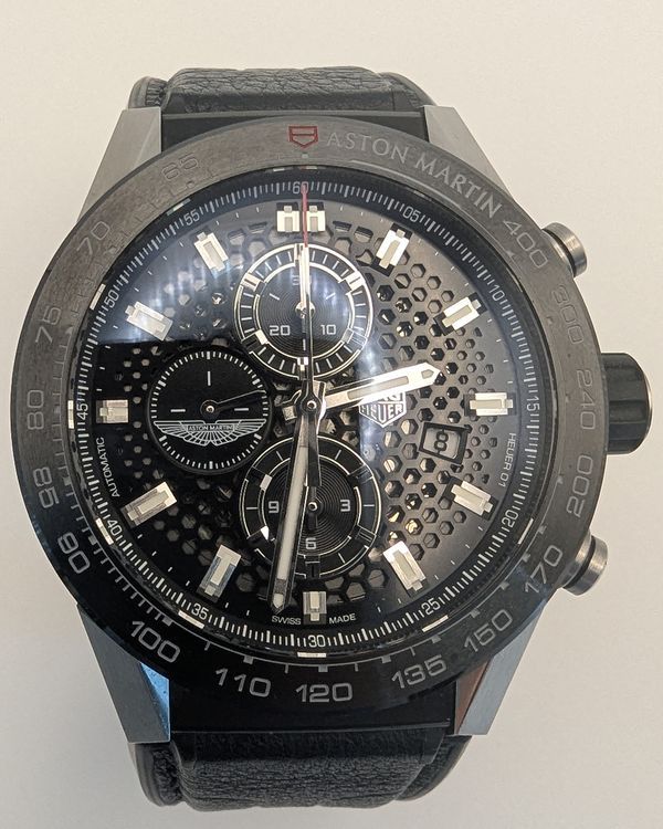 2019 Tag Heuer Carrera 45MM Skeleton Dial Rubber Strap (CAR2A1AB.FT6163)