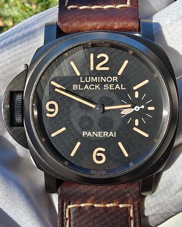 Panerai Luminor 8 Days "Black Seal" L.E. 44MM Black Dial Leather Strap (PAM00786)