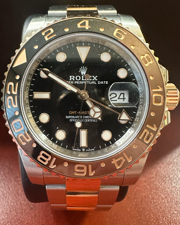 2024 Rolex GMT-Master II "Rootbeer" 40MM Black Dial Two-Tone Oyster Bracelet (126711CHNR)