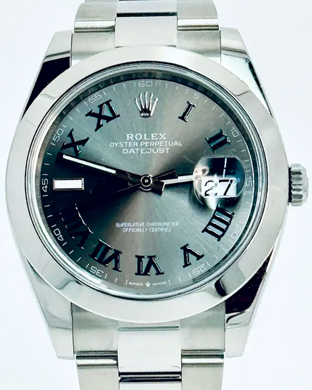 No Reserve - 2025 Rolex Datejust "Wimbledon" 41MM Slate Dial Oyster Bracelet (126300)