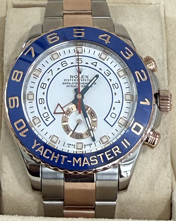 2014 Rolex Yacht-Master II 44MM White Dial Two-Tone Oyster Bracelet (116681)