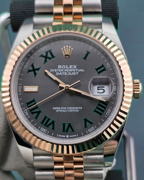 2022 Rolex Datejust "Wimbledon" 41MM Slate Dial Two-Tone Jubilee Bracelet (126331)