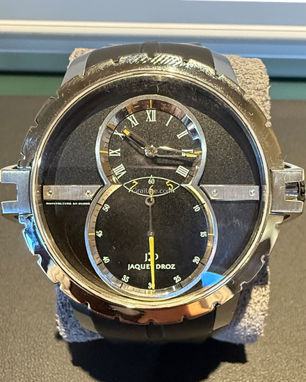 Jaquet Droz Grande Seconde SUW 45MM Black Dial Rubber Strap (J029030409)