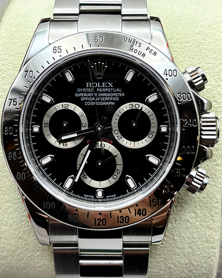 2008 Rolex Cosmograph Daytona 40MM Black Dial Oyster Bracelet (116520)