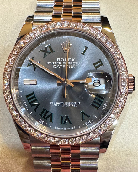 2025 Rolex Datejust "Wimbledon" 36MM Slate Dial Two-Tone Jubilee Bracelet (126281RBR)