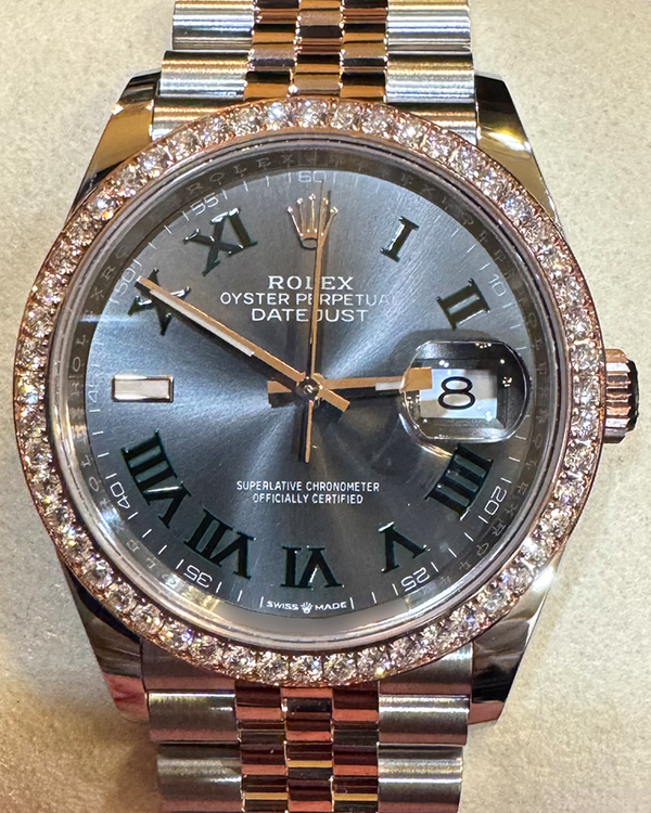 2025 Rolex Datejust "Wimbledon" 36MM Slate Dial Two-Tone Jubilee Bracelet (126281RBR)
