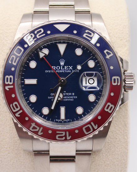 Rolex GMT-Master II "Pepsi" 40MM Blue Dial White Gold Oyster Bracelet (116719BLRO)