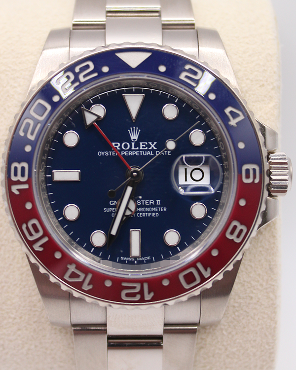 Rolex GMT-Master II "Pepsi" 40MM Blue Dial White Gold Oyster Bracelet (116719BLRO)