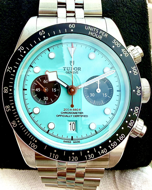 2025 Tudor Black Bay Chrono 41MM Turquoise "Flamingo" Dial Steel Bracelet (79360N-0024)