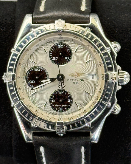 1993 Breitling Chronomat 39MM Silver Dial Steel Bracelet (A13048)