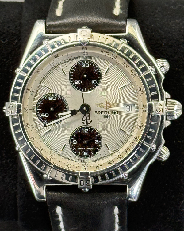 1993 Breitling Chronomat 39MM Silver Dial Steel Bracelet (A13048)