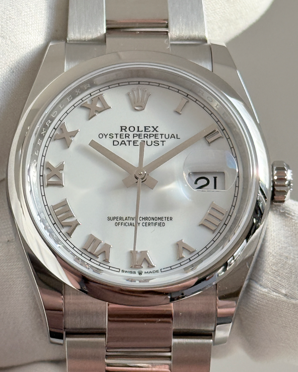 2025 Rolex Datejust 36MM White Dial Oyster Bracelet (126200)