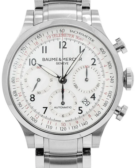 Baume & Mercier Capeland 42MM White Dial Steel Bracelet (MOA10061)