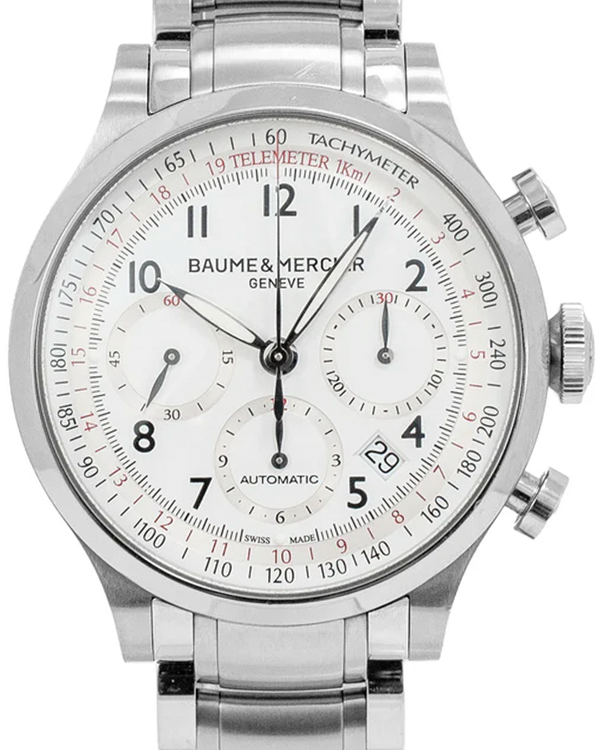 Baume & Mercier Capeland 42MM White Dial Steel Bracelet (MOA10061)