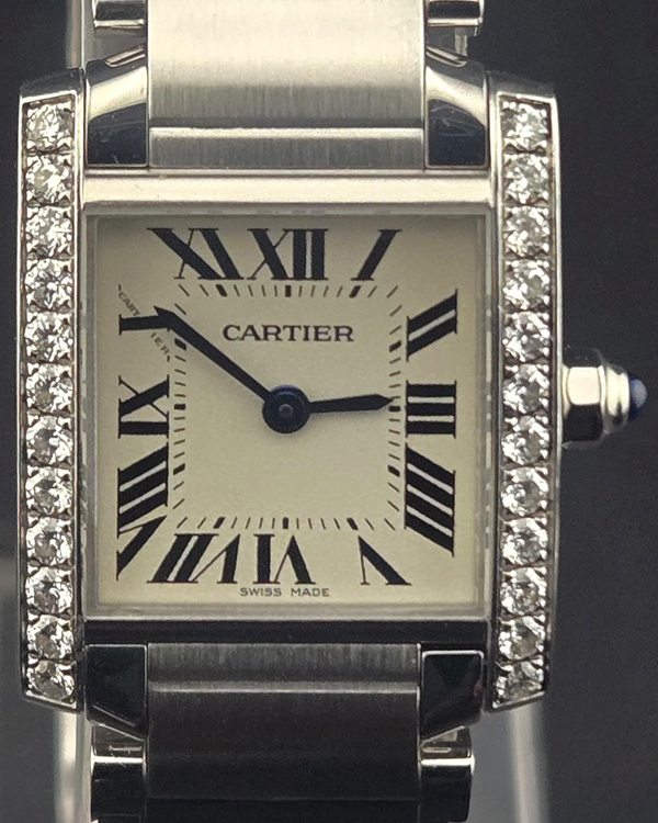 2021 Cartier Tank Française 20MM Quartz White Dial Steel Bracelet (W4TA0008)