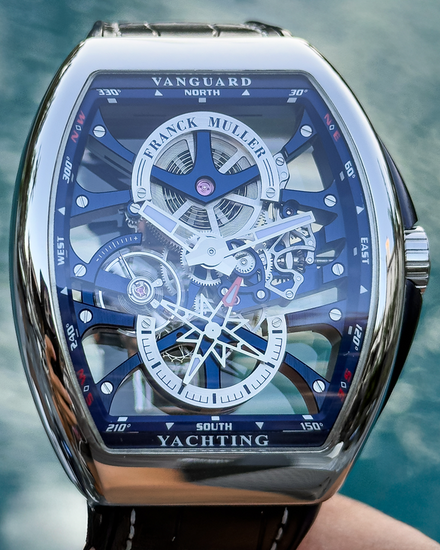 2020 Franck Muller Vanguard Yachting 45MM Skeleton Dial Leather Strap (V45 S6 SQT YACHT ANC ACBL)