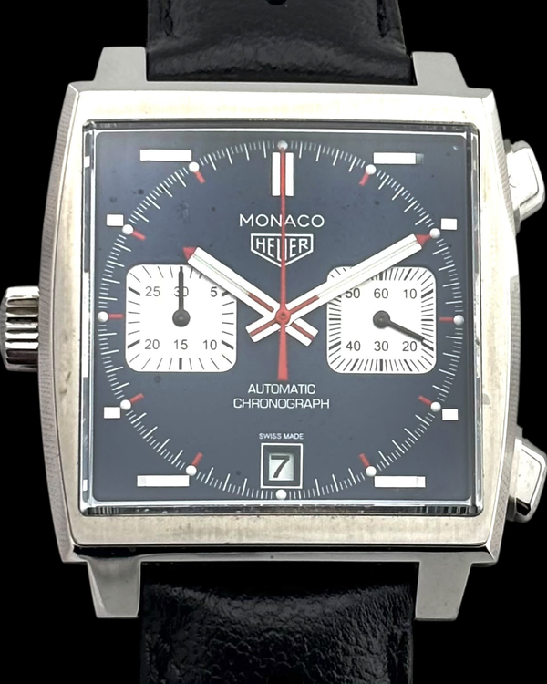 Tag Heuer Monaco Calibre 11 "Steve McQueen" 39MM Blue Dial Leather Strap (CAW211P.FC6356)