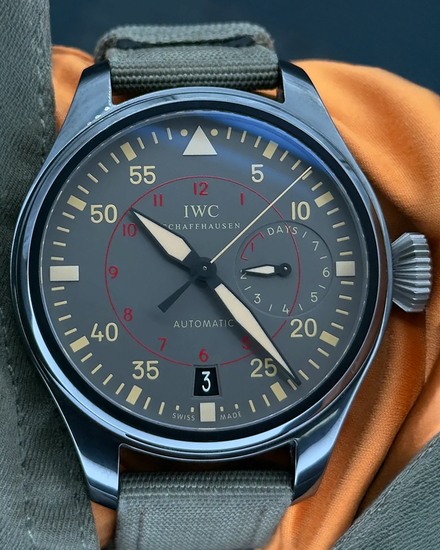 IWC Schaffhausen Pilot Top Gun Miramar 48.6MM Anthracite Dial Textile Strap (IW501902)