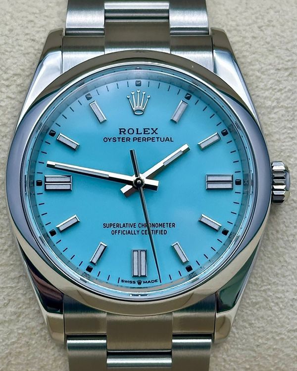 Rolex Oyster Perpetual 36MM Turquoise Dial Oyster Bracelet (126000)