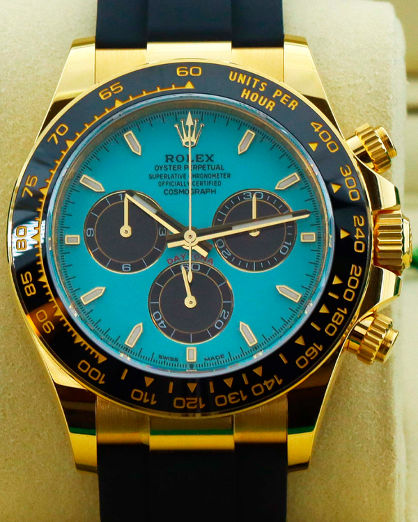 Rolex Cosmograph Daytona 40MM Turquoise Dial Oysterflex Strap (126518LN)
