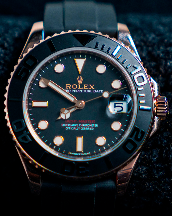 Rolex Yacht-Master 37MM Black Dial Rubber Strap (268655)