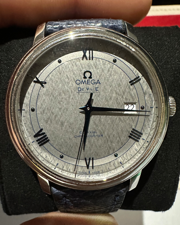 2022 Omega De Ville Prestige 39.5MM Grey Dial Aftermarket Leather Strap (424.13.40.20.06.002)