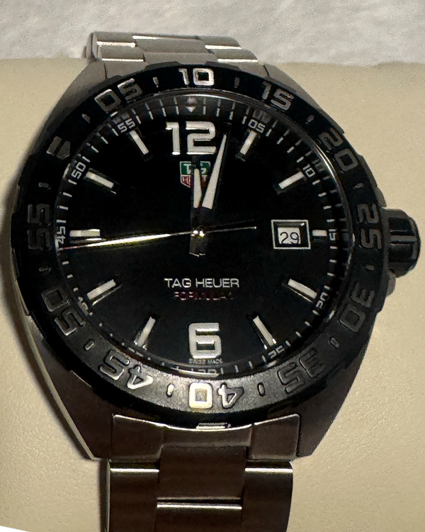 2025 Tag Heuer Formula 1 41MM Quartz Black Dial Steel Bracelet (WAZ1110.BA0875)