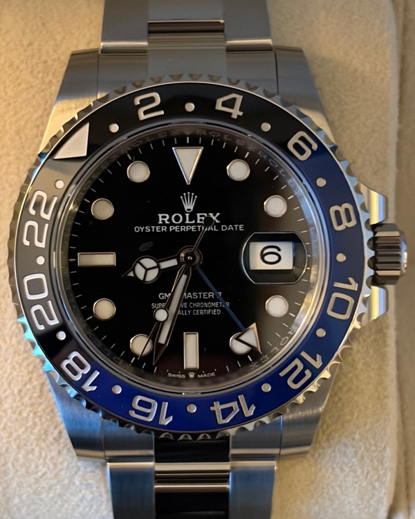 2021 Rolex GMT-Master II "Batman" 40MM Black Dial Oyster Bracelet (126710BLNR)