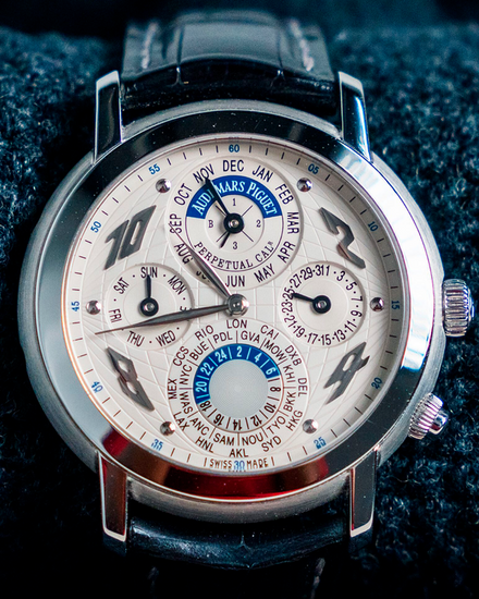 Audemars Piguet Jules Audemars Metropolis 39MM Silver Dial Leather Strap (25919PT.OO.D002CR.01)