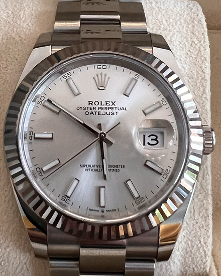2023 Rolex Datejust 41MM Silver Dial Oyster Bracelet (126334)