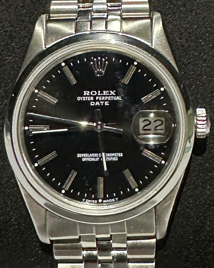 Rolex Oyster Perpetual Date 34MM Black Dial Jubilee Bracelet (15000)