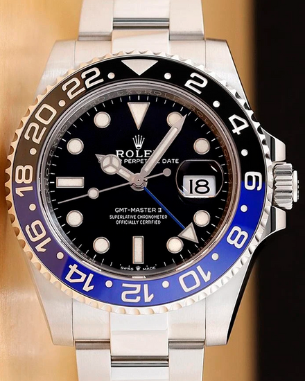2022 Rolex GMT-Master II "Batman" 40MM Black Dial Oyster Bracelet (126710BLNR)