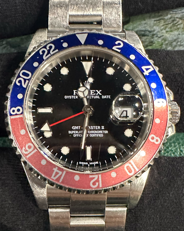 Rolex GMT-Master II "Pepsi" 40MM Black Dial Oyster Bracelet (16710)