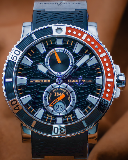 Ulysse Nardin Marine Maxi Diver 45MM Black Dial Rubber Strap (263-90)