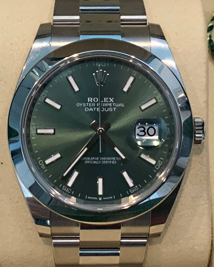 2025 Rolex Datejust 41MM Green Dial Oyster Bracelet (126300)