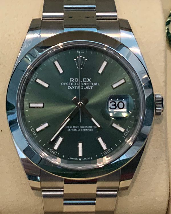 2025 Rolex Datejust 41MM Green Dial Oyster Bracelet (126300)
