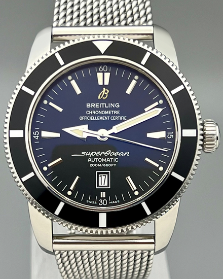 No Reserve - Breitling Superocean Heritage S.E. 46MM Black Dial Steel Bracelet (A17320)