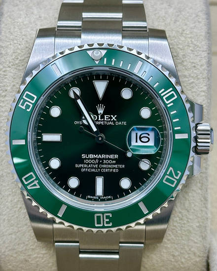 2018 Rolex Submariner Date "Hulk" 40MM Green Dial Oyster Bracelet (116610LV)