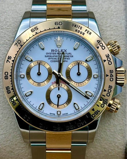 2022 Rolex Cosmograph Daytona 40MM White Dial Two-Tone Oyster Bracelet (116503)