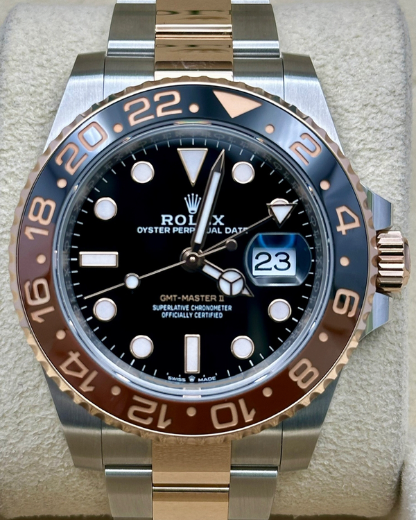 2022 Rolex GMT-Master II "Rootbeer" 40MM Black Dial Two-Tone Oyster Bracelet (126711CHNR)