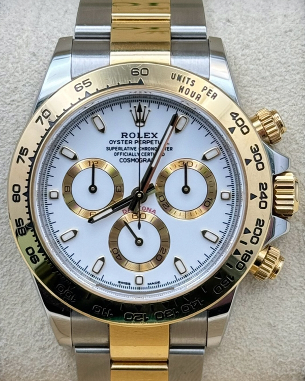 2020 Rolex Cosmograph Daytona 40MM White Dial Two-Tone Oyster Bracelet (116503)