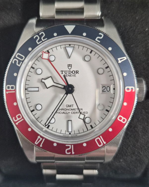 2025 Tudor Black Bay GMT Heritage "Pepsi" 41MM White Opaline Dial Steel Bracelet (79830RB)