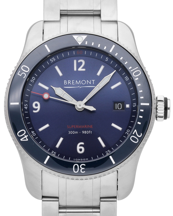 Bremont Supermarine 40MM Blue Dial Steel Bracelet (S300-BL-B)