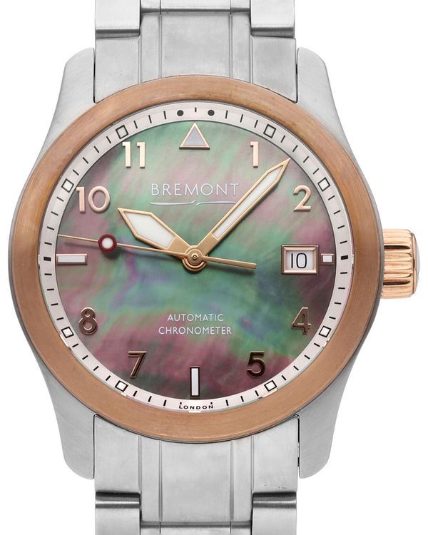 Bremont Solo Maya 37MM Mother of Pearl Dial Steel Bracelet (MAYA-B)