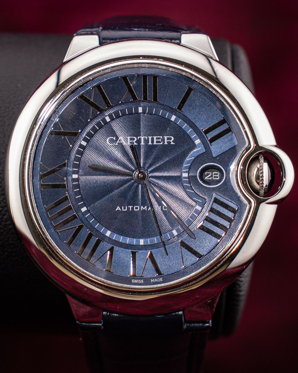 2020 Cartier Ballon Bleu 42MM Blue Dial Leather Strap (WSBB0025)