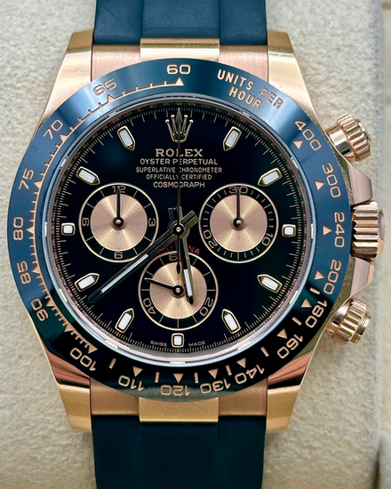 2020 Rolex Cosmograph Daytona 40MM Black Dial Rubber Strap (116515LN)