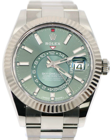 2025 Rolex Sky-Dweller 42MM Green Dial Oyster Bracelet (336934)
